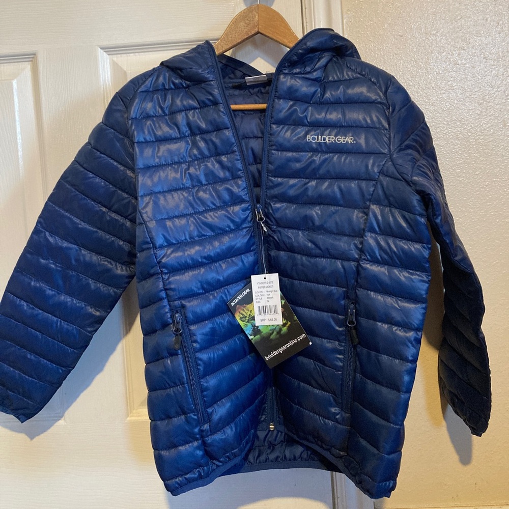 Boulder Gear Kids Medium Puffer Jacket, Dark Blue, NWT